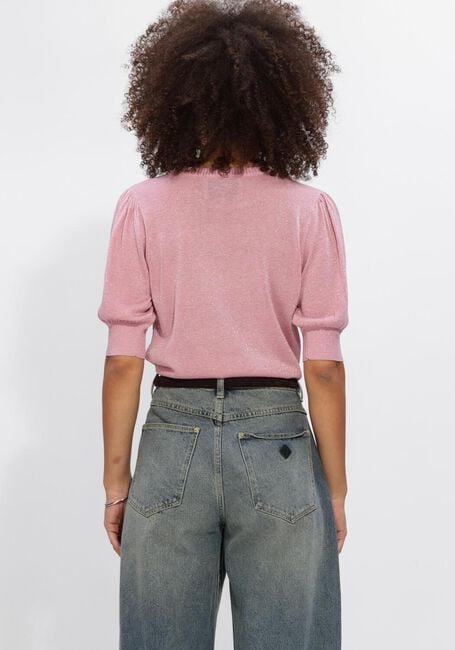 Roze MINUS Trui MSLIVA PUFF SLEEVE METALLIC KNIT PULLOVER - large