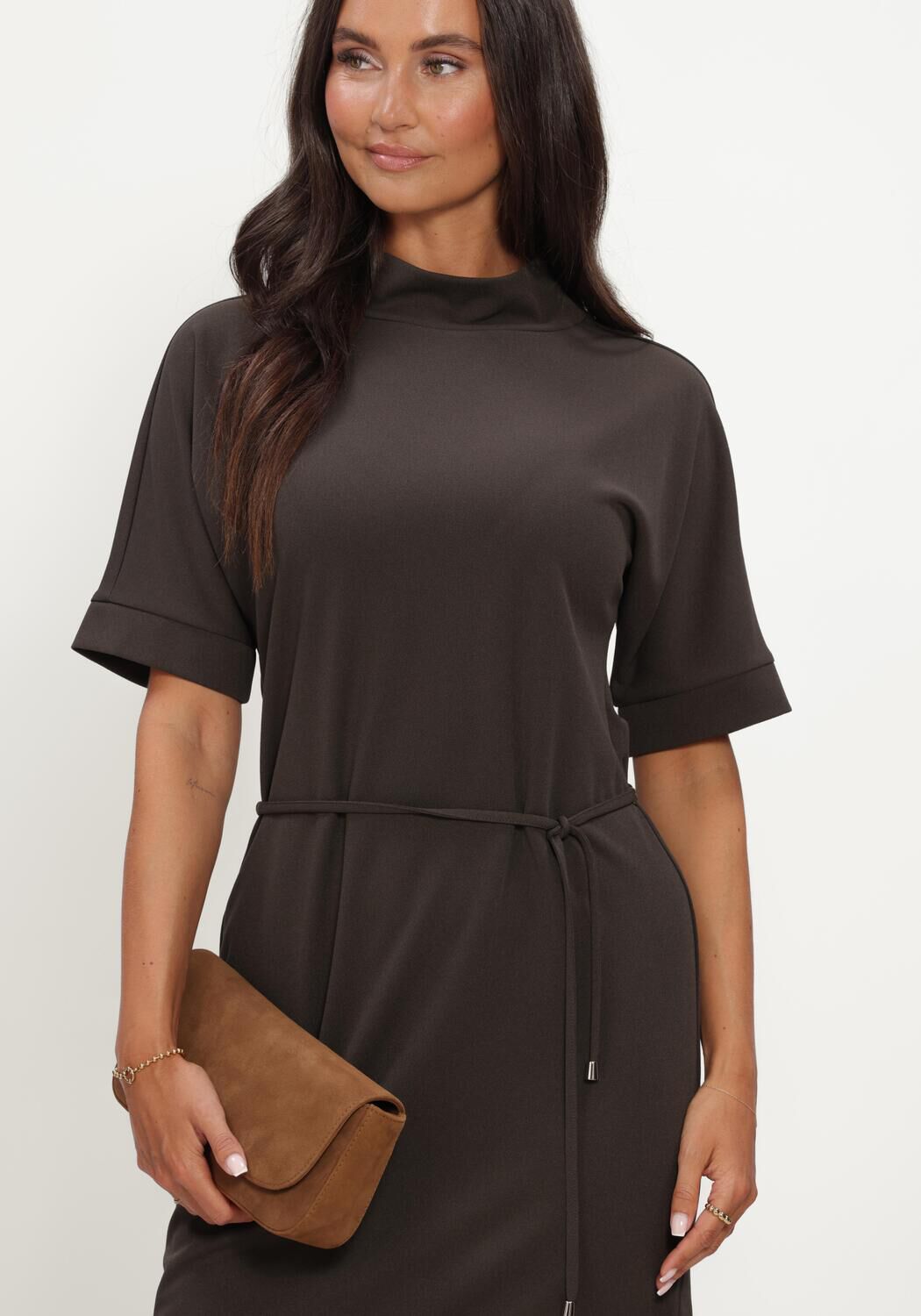 Bruine ANA ALCAZAR Mini jurk 042197.3912 - large