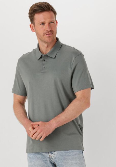 Grijze CALVIN KLEIN Polo SS SUPIMA CHEST EMB - large