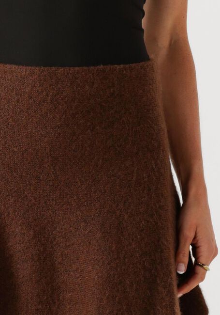Bruine EDITED Minirok ADALEE WOOL KNIT SKIRT - large