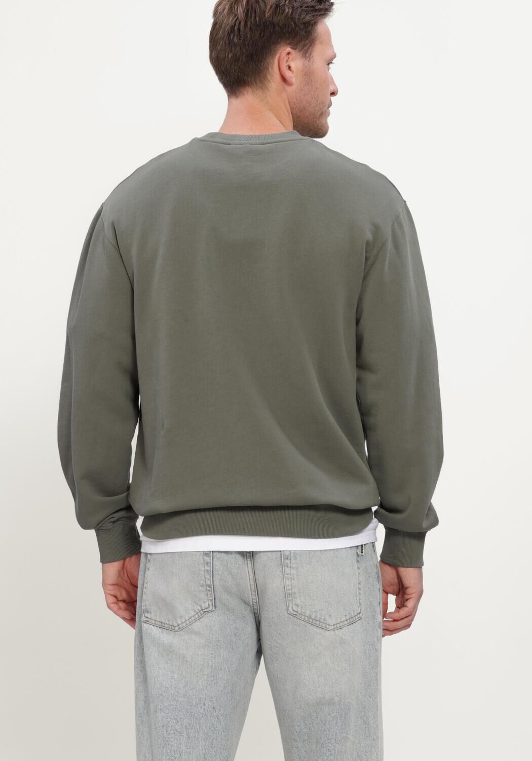 Olijf FOR&Eacute;T Trui FLAG SWEATSHIRT - large