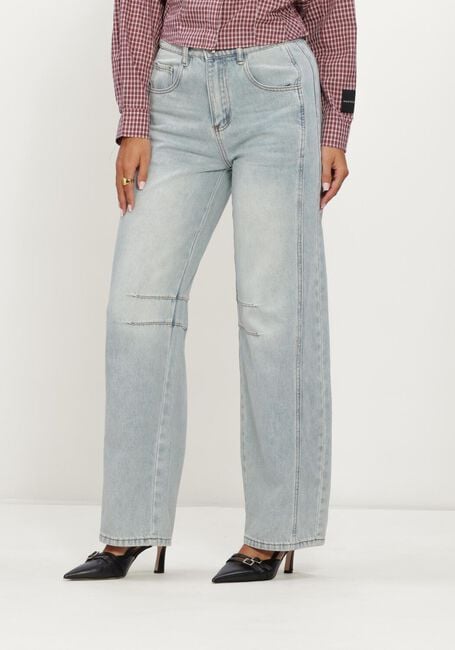 Blauwe HAUTE L'AMITI&Eacute; Jeans DREW BARREL PANEL TALL JEANS BLEACHED DENIM - large