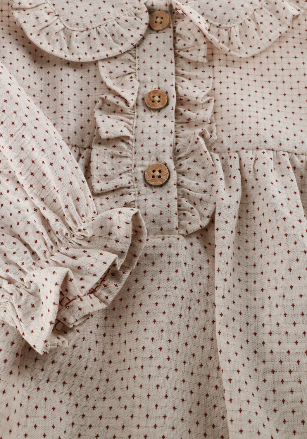 Ecru LIL' ATELIER Mini jurk NBFOLENA LS LOOSE BODY DRESS LIL - large