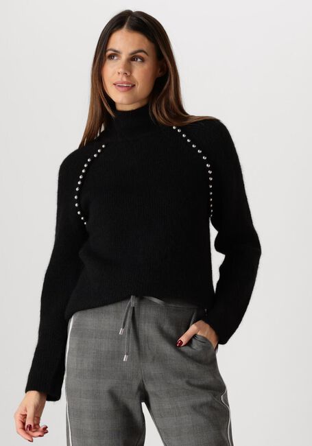 Zwarte MOS MOSH Trui ZORA BEAD HIGHNECK KNIT - large