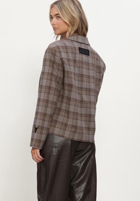 ALIX THE LABEL LADIES WOVEN CROPPED CHECK BLAZER Blazers en marron - large