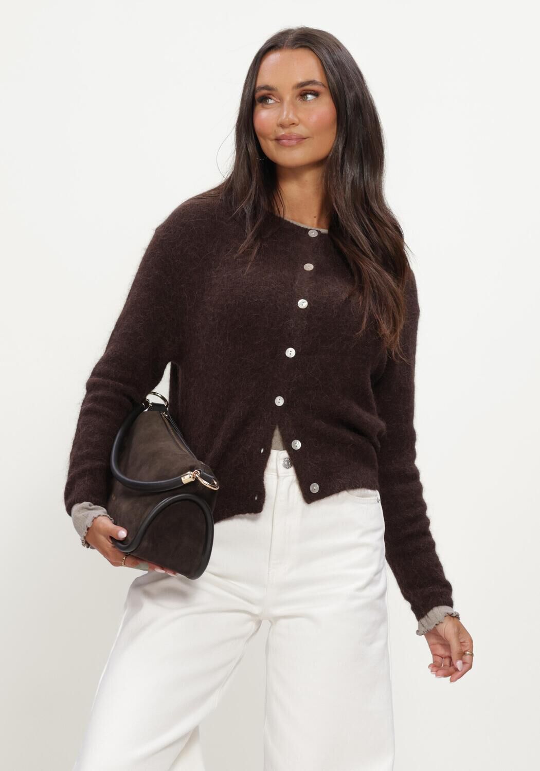BOII STUDIOS Gilet FLORA en marron - large