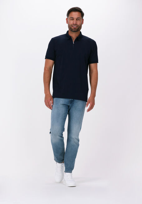 SELECTED MEN Polo SLHFAVE ZIP SS POLO B Bleu foncé - large