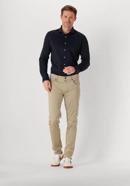 PROFUOMO Chemise classique SHIRT X-CUTAWAY JAPANESE KNITTED Bleu foncé - large