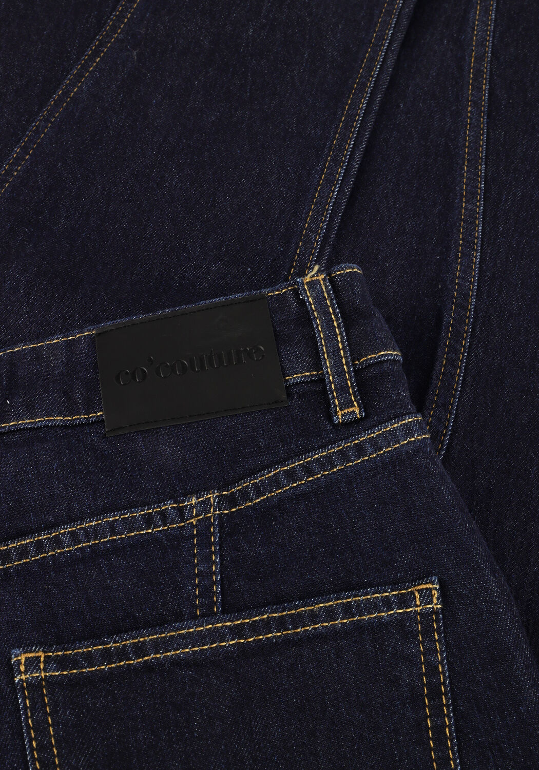 Donkerblauwe CO'COUTURE Wide jeans WILSON WAVE LONG JEANS - large