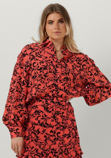 Koraal ALIX THE LABEL Blouse LADIES WOVEN TWO COLOUR BLOUSE - large