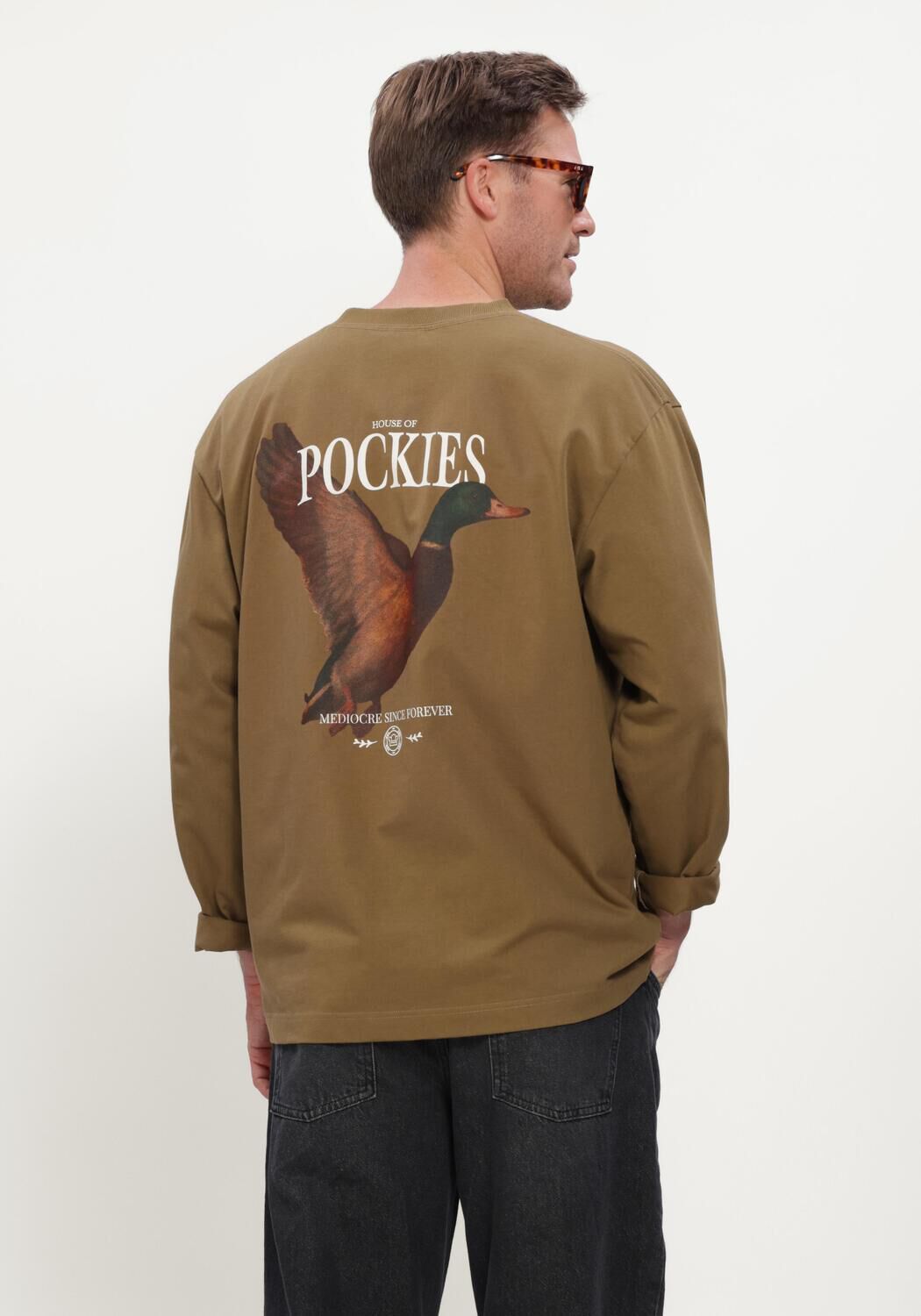 Groene POCKIES T-shirt DUCK LS - large
