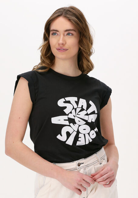 Donkerblauwe 10DAYS Top TEE ARTWORK - large