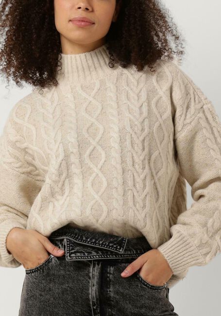 Zand SCOTCH & SODA Trui KNITTED LUREX WOOL BLEND PULLOVER - large