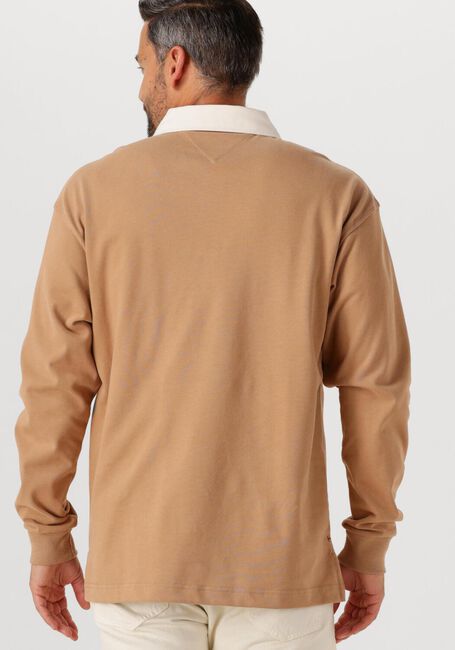 TOMMY HILFIGER Polo PEACHED CREST SOLID RUGBY en camel - large