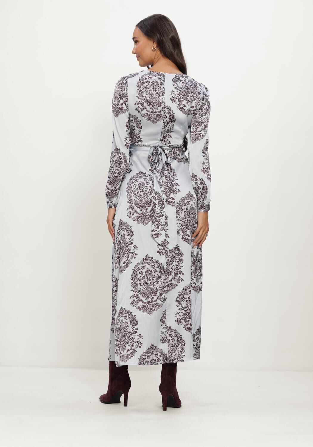 Lichtblauwe NEO NOIR Maxi jurk BRETTI DECO DROP DRESS - large