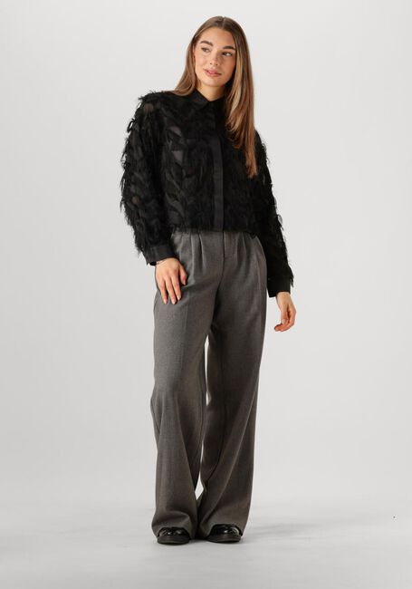SELECTED FEMME SLFMYLINE LS FLUFFY CROPPED SHIRT Blouses en noir - large