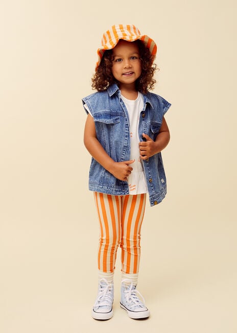 Oranje Sproet & Sprout Legging LEGGING SMALL STRIPES - large