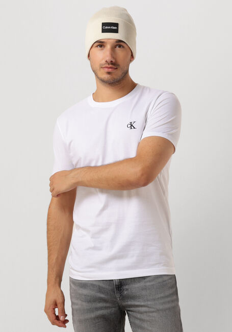 CALVIN KLEIN T-shirt CK ESSENTIAL SLIM TE en blanc - large
