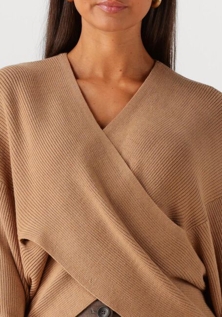 MSCH COPENHAGEN Pull MSCHZINELLE RACHELLE WRAP PULLOVER en camel - large