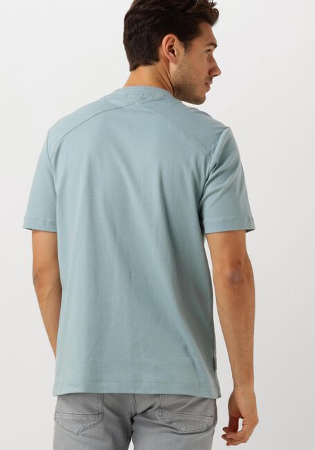 CAST IRON T-shirt SHORT SLEEVE R-NECK REGULAR FIT INTERLOCK en bleu - large