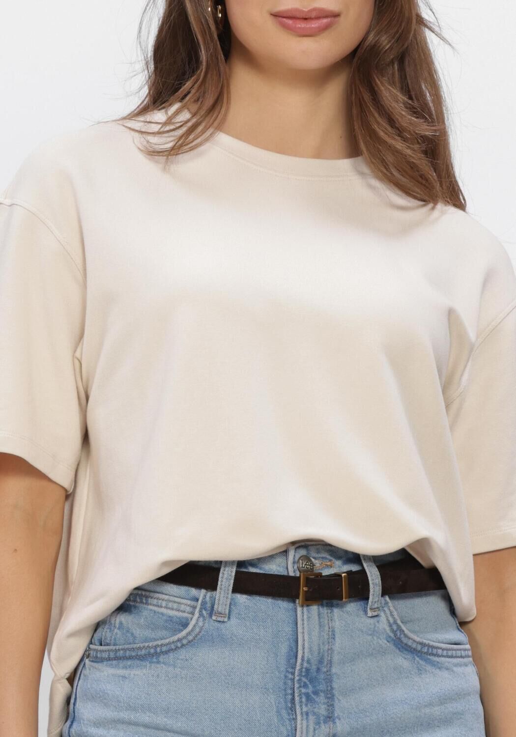 Khaki WITHBLACK T-shirt SLTINDRA SS TEE - large