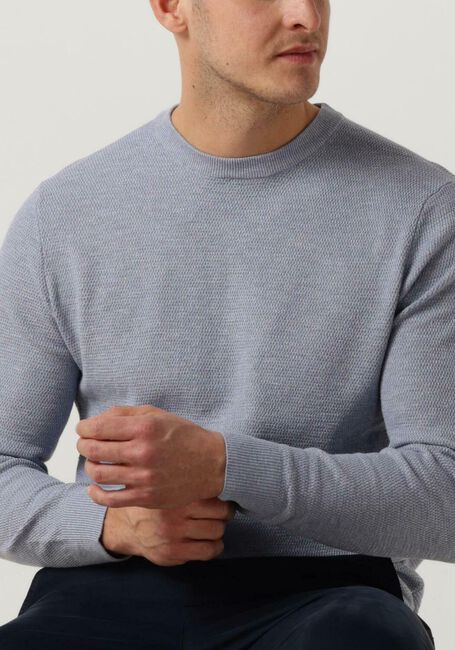 PROFUOMO Pull STRUCTURE CREW NECK Bleu clair - large