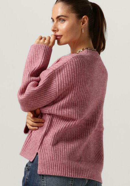 CO'COUTURE Pull ROW BOX O-KNIT en rose - large