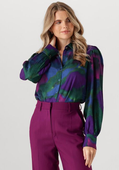 Blauwe JANSEN AMSTERDAM  WFP764 BLOUSE AMELIA - large