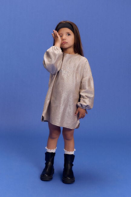 ALIX MINI Mini robe KNITTED SILVER DRESS en argent - large