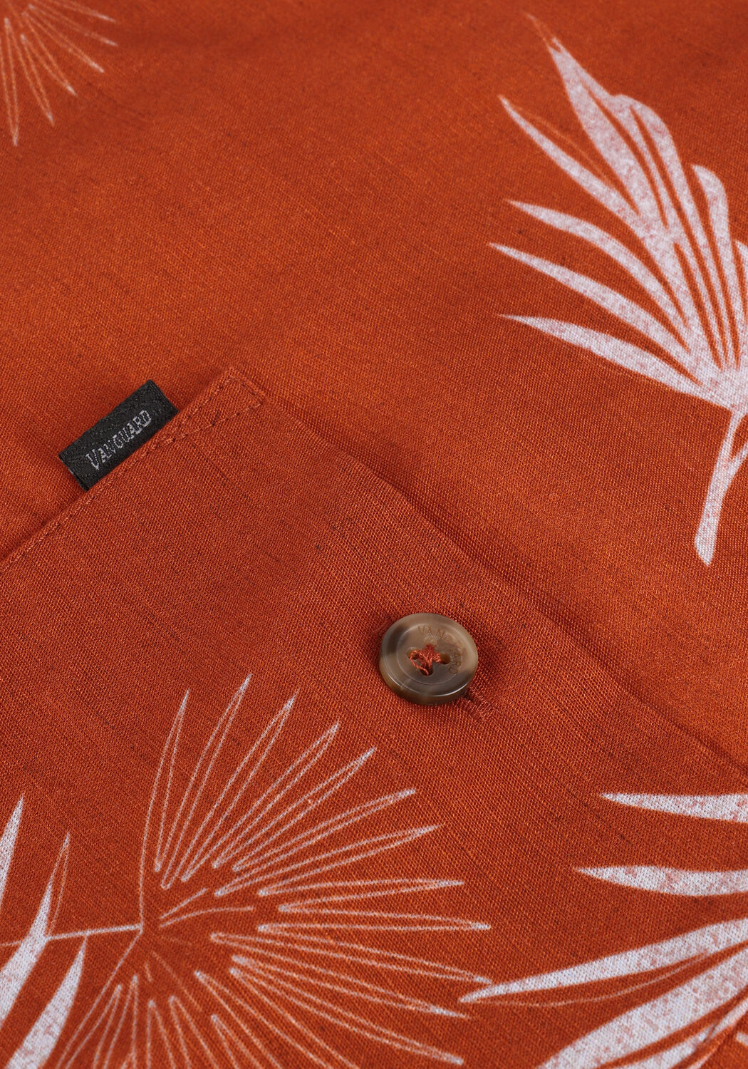 VANGUARD Chemise d&eacute;contract&eacute; SHORT SLEEVE SHIRT PRINTED TENCEL COTTON LINEN en rouge - large