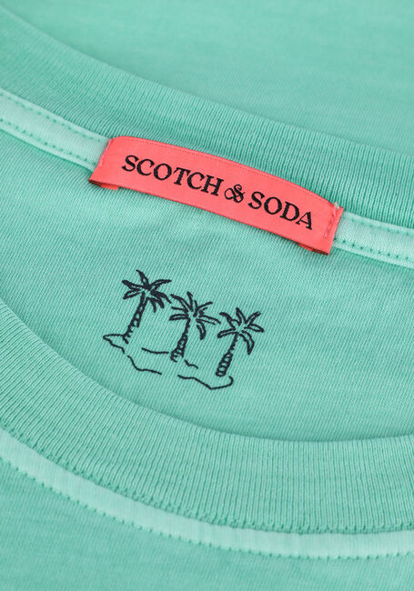 SCOTCH & SODA T-shirt GARMENT-DYED CREWNECK TEE WITH EMBROIDERY LOGO Menthe - large