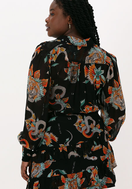 Zwarte ALIX THE LABEL  LADIES WOVEN FANCY CHIFFON BLOUSE - large