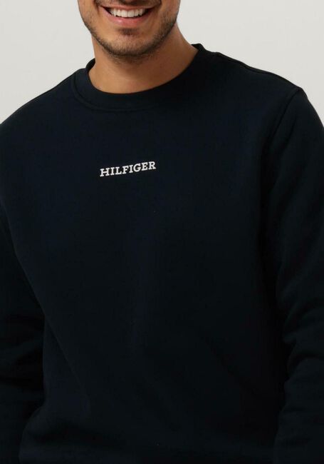 Donkerblauwe TOMMY HILFIGER Sweater MONOTYPE SWEATSHIRT - large