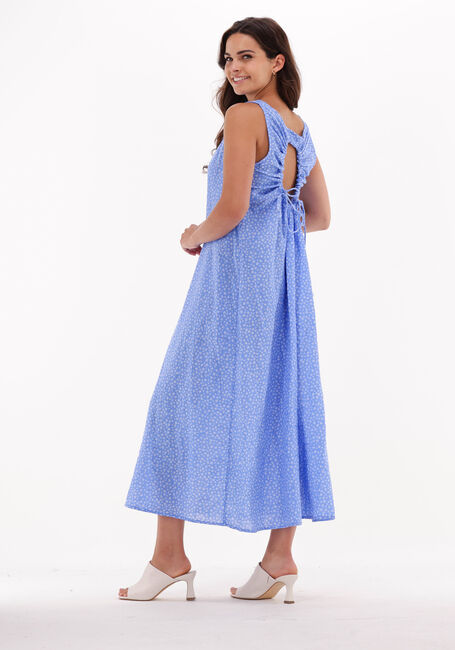 Blauwe NA-KD Midi jurk ORGANIC OPEN BACK MIDI DRESS - large