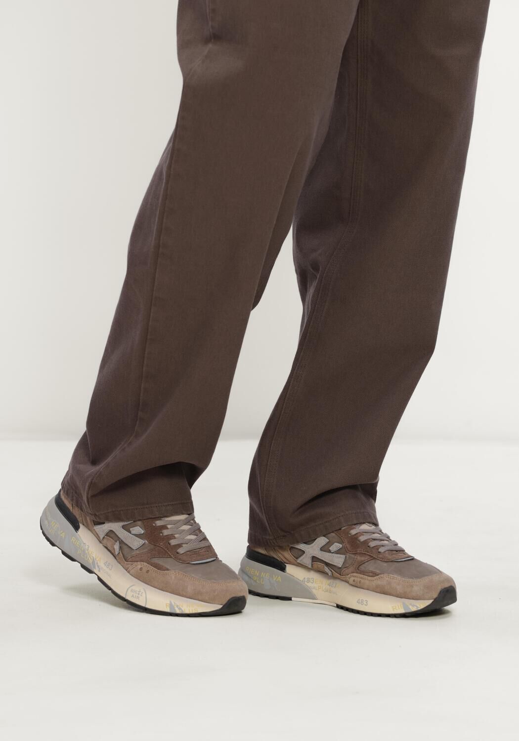 PREMIATA Baskets basses MICK en marron - large