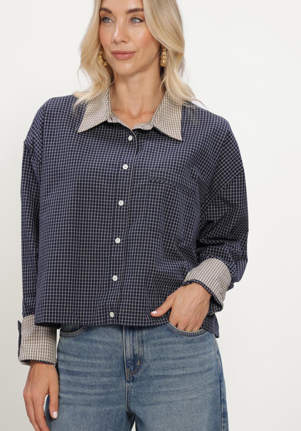 CIRCLE OF TRUST NOA BLOUSE Blouses Bleu fonc&eacute; - large