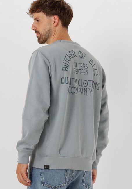 Blauwe BUTCHER OF BLUE Sweater ARMY FRAT CREW - large