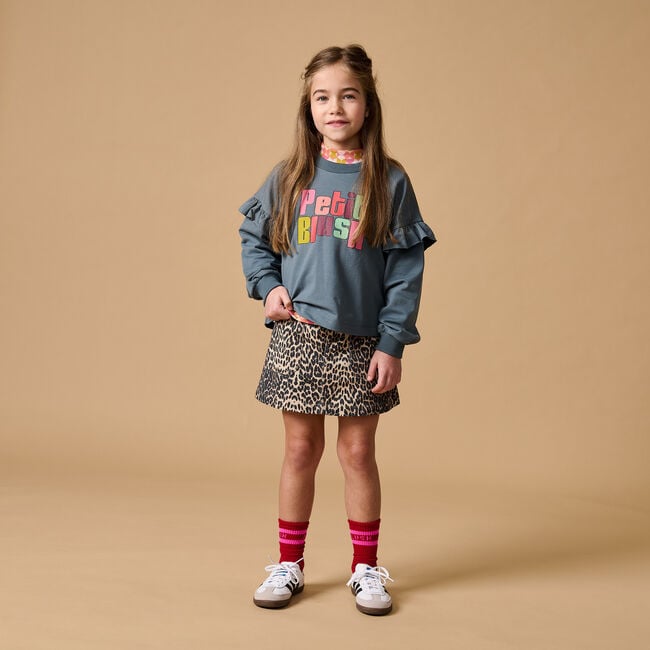 PETIT BLUSH Mini-jupe SIMPLE SKIRT en marron - large