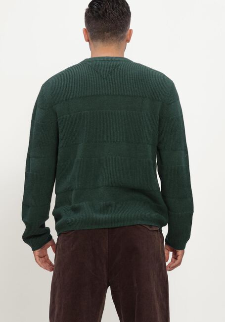 Donkergroene TOMMY JEANS Trui TJM REG TEXTURED SWEATER EXT - large