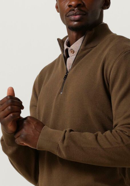 BOSS BLACK Pull EBRANDO-P en marron - large