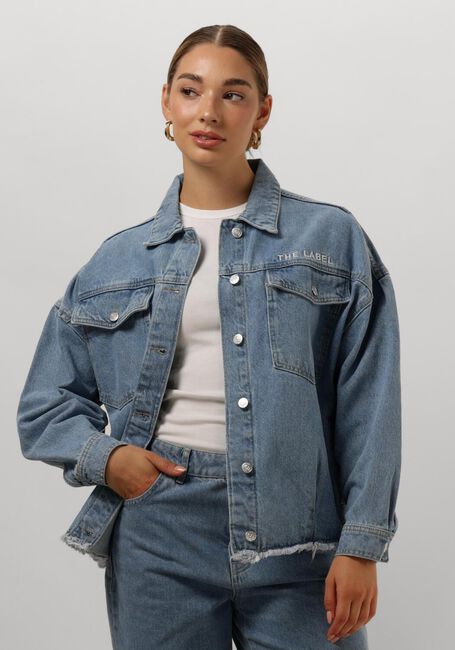 ALIX THE LABEL Veste en jean LADIES WOVEN DENIM JACKET Bleu clair - large
