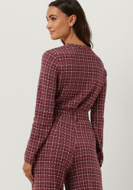 VANILIA  TARTAN TWEED LONGSLEEVE en rouge - large