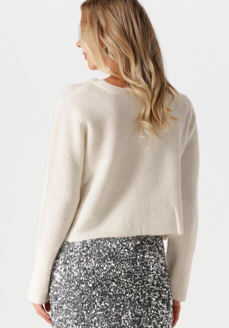 OBJECT Gilet OBJPARVI SATEEN BOW KNIT CARDIGAN en blanc - large