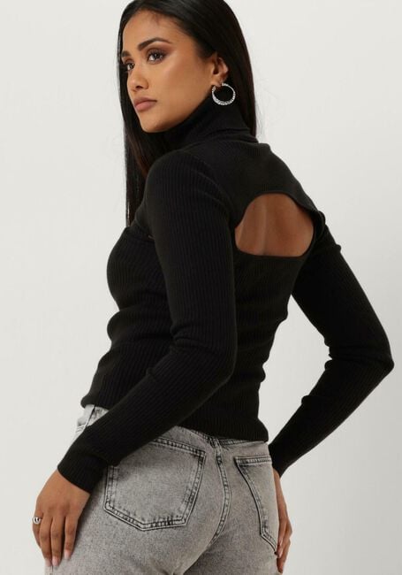 CALVIN KLEIN Col roulé 2 IN 1 CUT OUT TIGHT SWEATER en noir - large