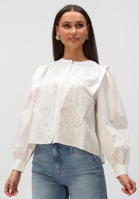 Witte BY-BAR  SOOF EMBROIDERY BLOUSE - large