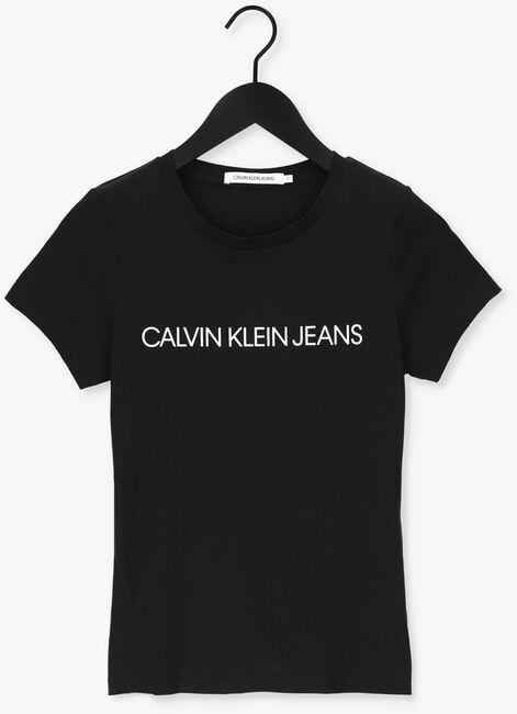 CALVIN KLEIN T-shirt CORE INSTIT LOGO SLIM FIT TEE en noir - large