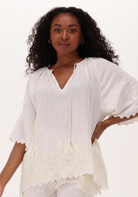 Witte SISSEL EDELBO  SANDRA ORGANIC COTTON BLOUSE - large