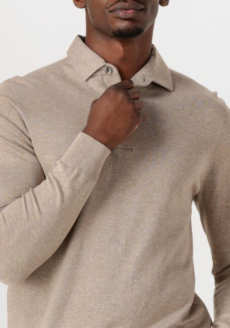 Beige PROFUOMO Trui POLO ONEPIECE LUXURY BASIC - large