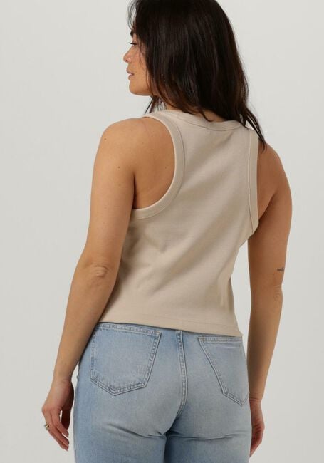 Beige CALVIN KLEIN Top RAB RIB TANK TOP - large