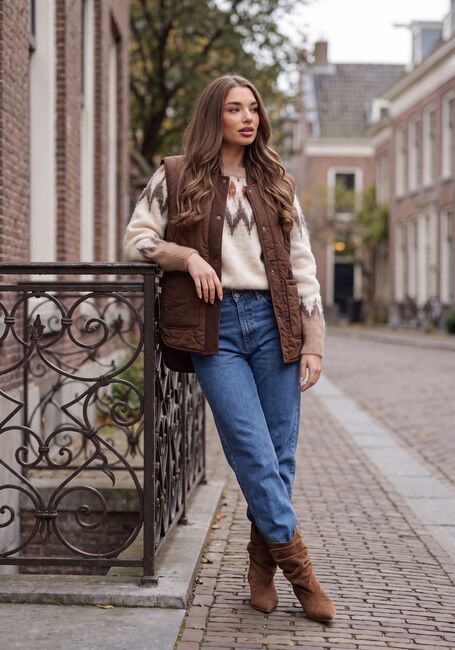SIMPLE Pull KNIT-AC-WO-COMBO-26-3 &Eacute;cru - large